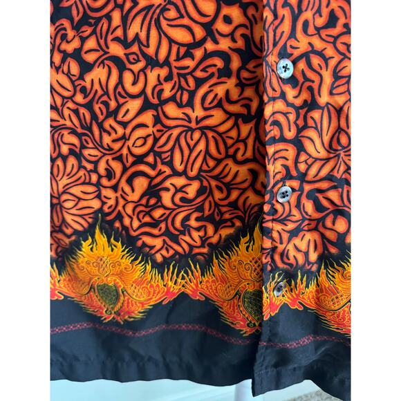 Y2K "No Boundaries" Flame Lotus Festival Shirt - Picture 4 of 4